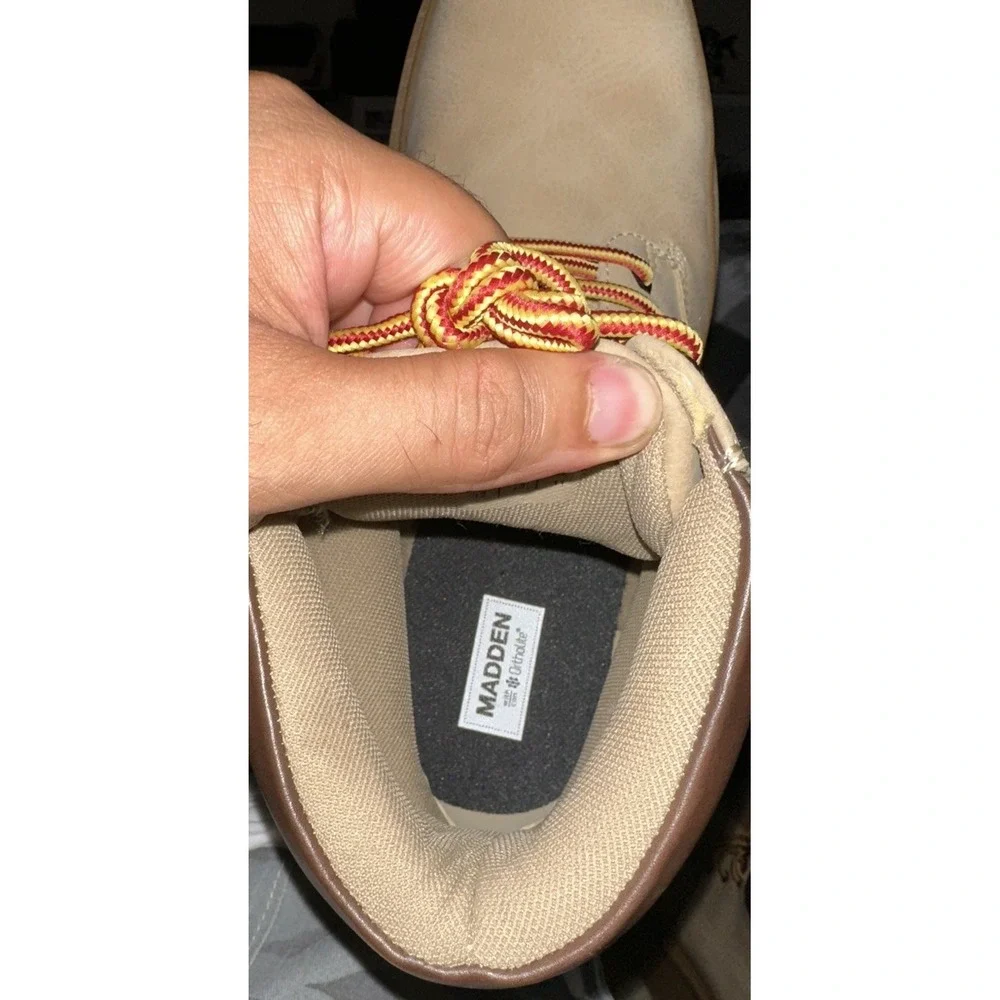 Steve Madden Gabber Boots Tan Nubuck Ortholite Men Size 12